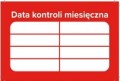 B12 - Data kontroli miesięczna - Data Kontroli - Datownik - Naklejka (80x50 mm)