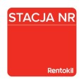 B8 - Stacja Nr - Naklejka (30x30 mm)